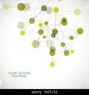 Network, connect or molecule set. Vector illustration for you idea Stock Vector