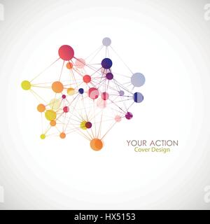 Network, connect or molecule set. Vector illustration for you idea Stock Vector