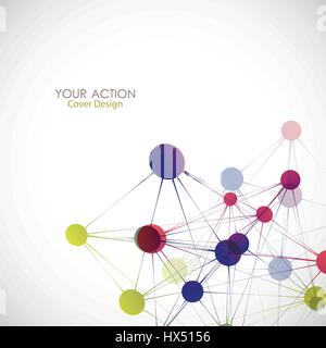 Network, connect or molecule set. Vector illustration for you idea Stock Vector