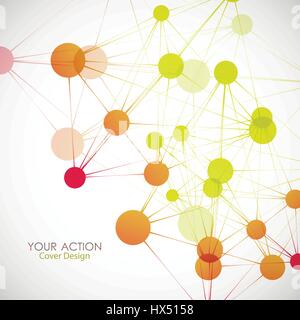 Network, connect or molecule set. Vector illustration for you idea Stock Vector
