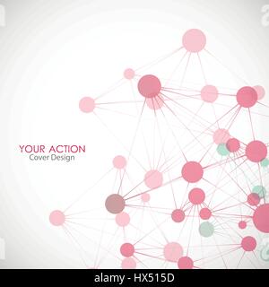 Network, connect or molecule set. Vector illustration for you idea Stock Vector