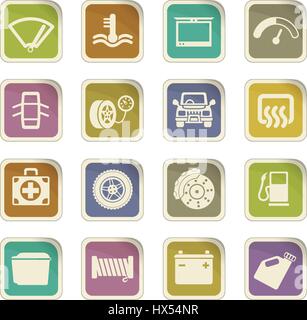 car shop vector icons for user interface design Stock Vector