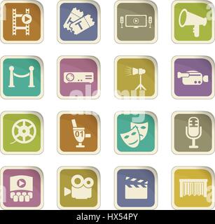 cinema vector icons for user interface design Stock Vector Image & Art ...