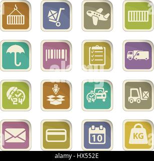 delivery service vector icons for user interface design Stock Vector