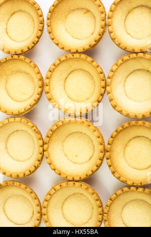 Tartlets empty on white background. Studio Photo Stock Photo