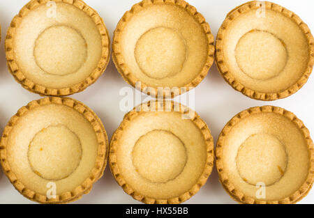 Tartlets empty on white background. Studio Photo Stock Photo