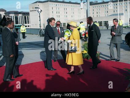 TONY BLAIR GREETS HM QUEEN PHILLIP & CHARLES. CHOGM 97 19 December 1997 Stock Photo