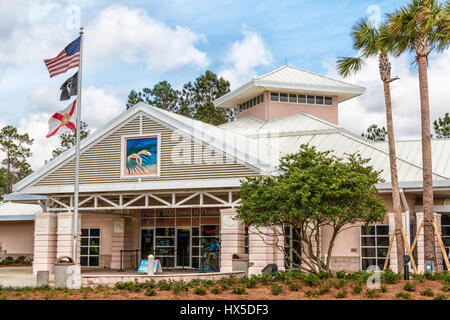 Florida Welcome Center on Interstate 10. Stock Photo