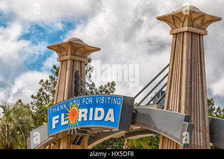 Florida Welcome Center on Interstate 10. Stock Photo
