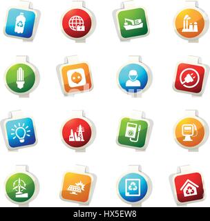 Alternative energy color icon for web sites and user interfaces Stock Vector