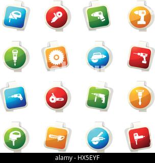 Power tools color icon for web sites and user interfaces Stock Vector