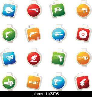 Power tools color icon for web sites and user interfaces Stock Vector