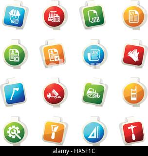 Job color icon for web sites and user interfaces Stock Vector