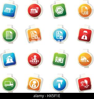 Job color icon for web sites and user interfaces Stock Vector