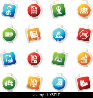 Job color icon for web sites and user interfaces Stock Vector