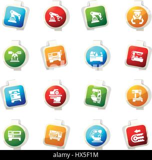 work automation icon, black vector sign with editable strokes, concept ...