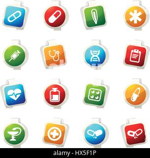 Medical color icon for web sites and user interfaces Stock Vector