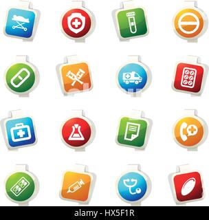 Medical color icon for web sites and user interfaces Stock Vector