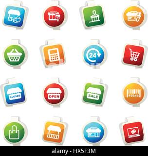 Shop color icon for web sites and user interfaces Stock Vector