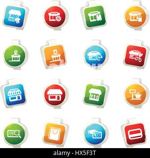 Shop color icon for web sites and user interfaces Stock Vector