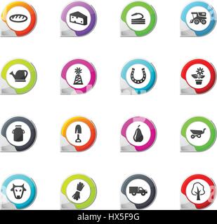 Agricultural pointer on the color icons for your design Stock Vector