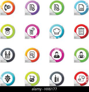 Job pointer on the color icons for your design Stock Vector