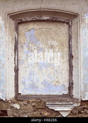 Detail of the old bricked-up window Stock Photo