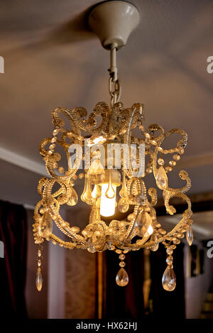 Crystal chandelier close up Stock Photo