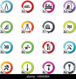 Work tools web icons for user interface design Stock Vector