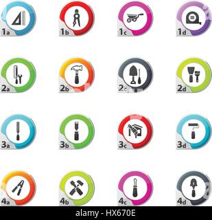 Work tools web icons for user interface design Stock Vector