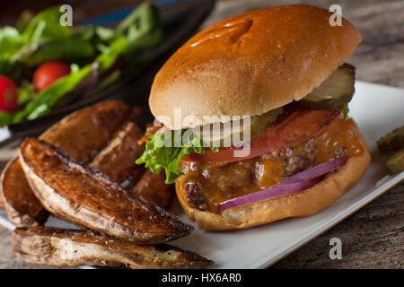 Cheese burger food photograph Stock Photo