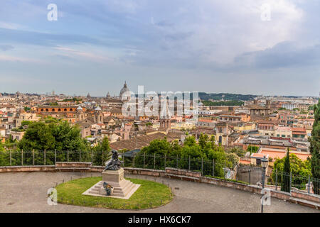 View of Rome from Pincian Hill - Rome, Italy Stock Photo