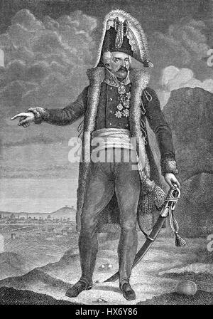 Gebhard Leberecht von Bluecher, Prince of Wahlstatt or Marshal Forward, 1742 - 1819, a Prussian Field Marshal Stock Photo