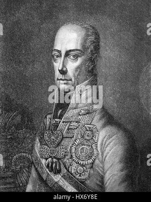 Francis II, 1768 - 1835, the last Holy Roman Emperor, as Francis I Franz I. Emperor of Austria Stock Photo