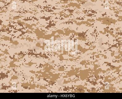 Vector texture of camel pixels camouflage for the desert Stock Vector