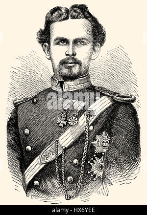 Ludwig II Otto Friedrich Wilhelm von Bavaria, 1845 - 1886, King of Bavaria Stock Photo