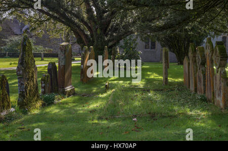Graveyard at St.Oswald's Church in Grasmere Stock Photo