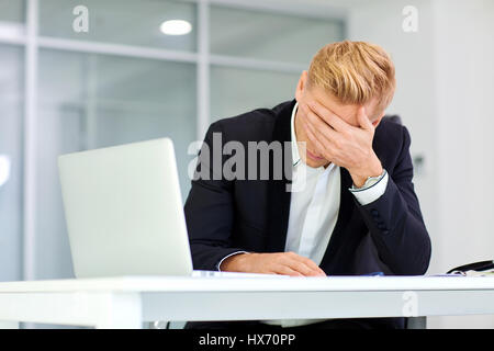 The concept stress crisis depression failure in business. Busine Stock Photo