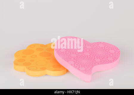 Colorful sticky notes on a white surface. Adhesive notes isolated on white background. Stock Photo