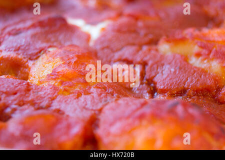 Detail of Italian pizza, just baked in the owen Stock Photo