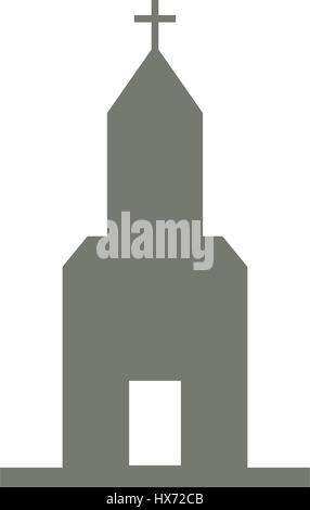 church icon illustrated on a white background in vector Stock Vector