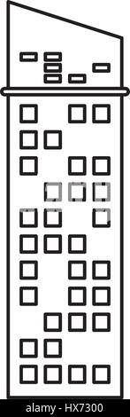 building architecture skyscraper outline Stock Vector