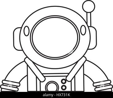 astronaut suit helmet space outline Stock Vector Image & Art - Alamy