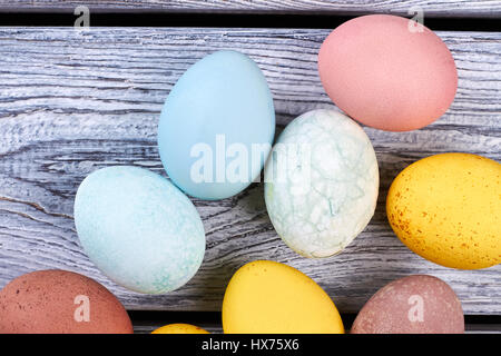Bunch of colored eggs. Stock Photo