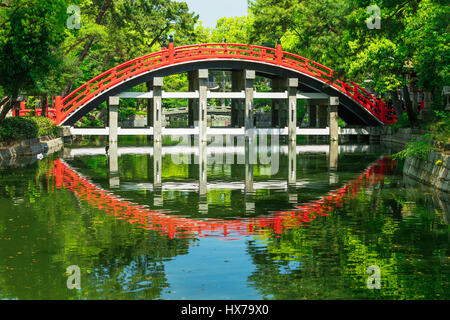 Taiko bashi as known as Drum bridge, Osaka Stock Photo