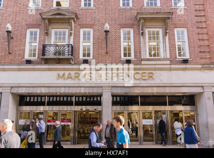 The Marks and Spencer store in Chester city centre also known as M&S or Marks and Sparks Stock Photo