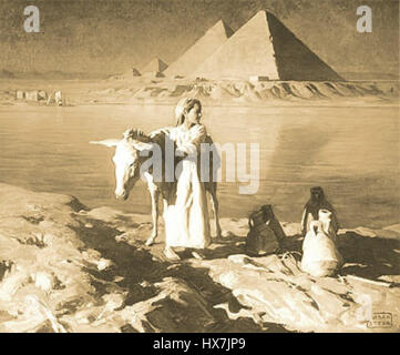 'Piramidy w Gizeh' (The Pyramids at Giza) by Adam Styka depicts the ...