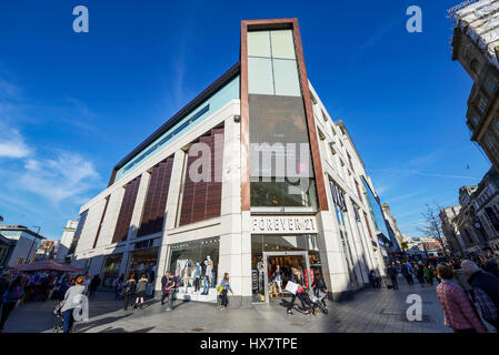 Forever 21 store in Whitechapel  in the centre of Liverpool next to the main shopping areas of Church Street, Lord Street and Liverpool One retail cen Stock Photo