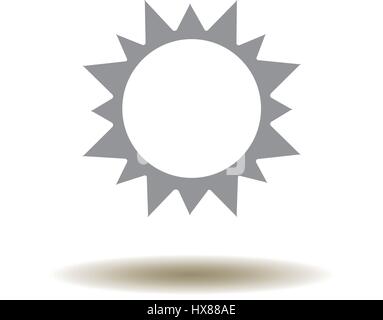 vector illustration of a sun icon Stock Vector