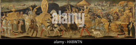 Workshop of Apollonio di Giovanni. Darius Marching to the Battle of Issus, 1450 55, Rijcksmuseum, Amsterdam. Stock Photo